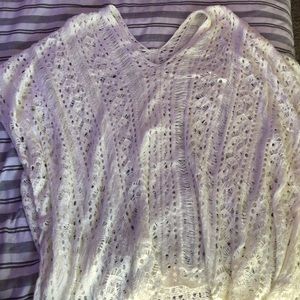 White swimsuit cover up